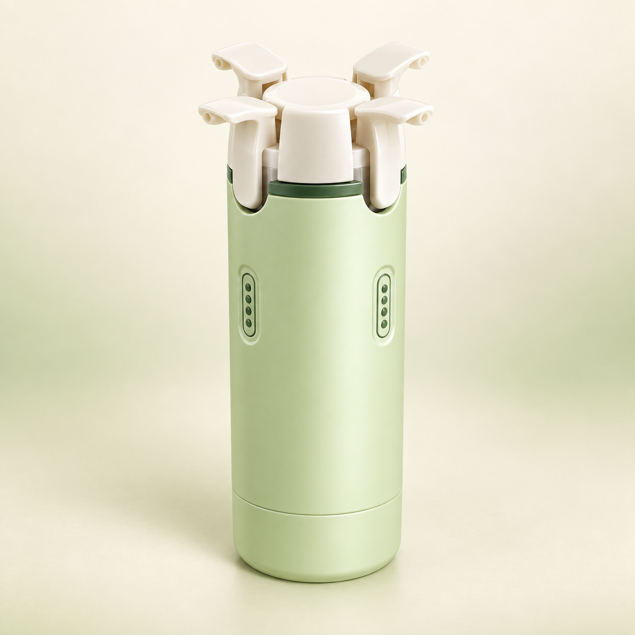 Nuvloop 4 con los cuatro dispensadores abiertos y listos para presionar